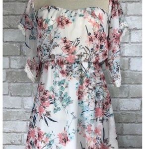 FLORAL OFF THE SHOULDER DRESS